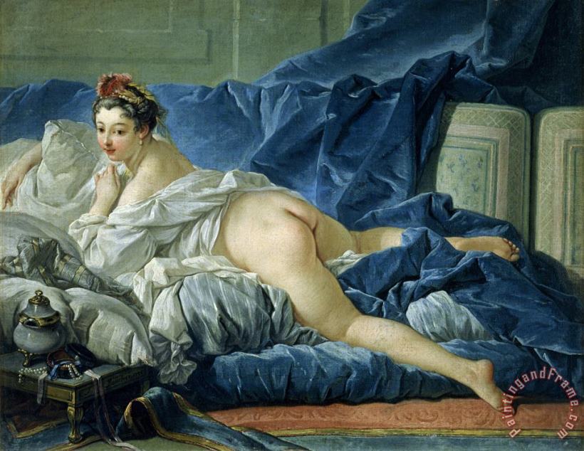 The Odalisque painting - Francois Boucher The Odalisque Art Print