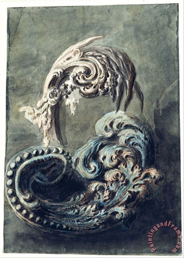 Scroll Ornament painting - Francois Cuvillies The Younger Scroll Ornament Art Print
