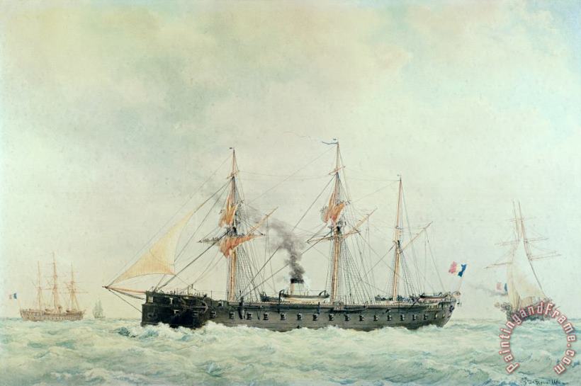 Francois Geoffroy Roux The French Battleship Art Painting