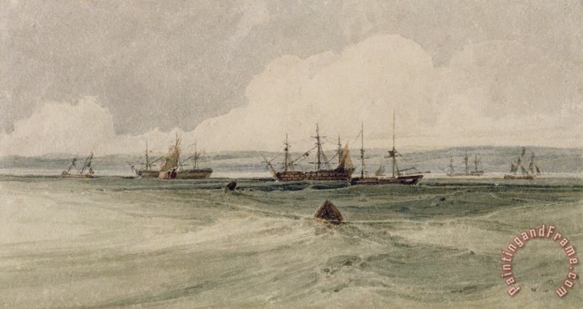 View of Sheerness painting - Francois Louis Thomas Francia View of Sheerness Art Print