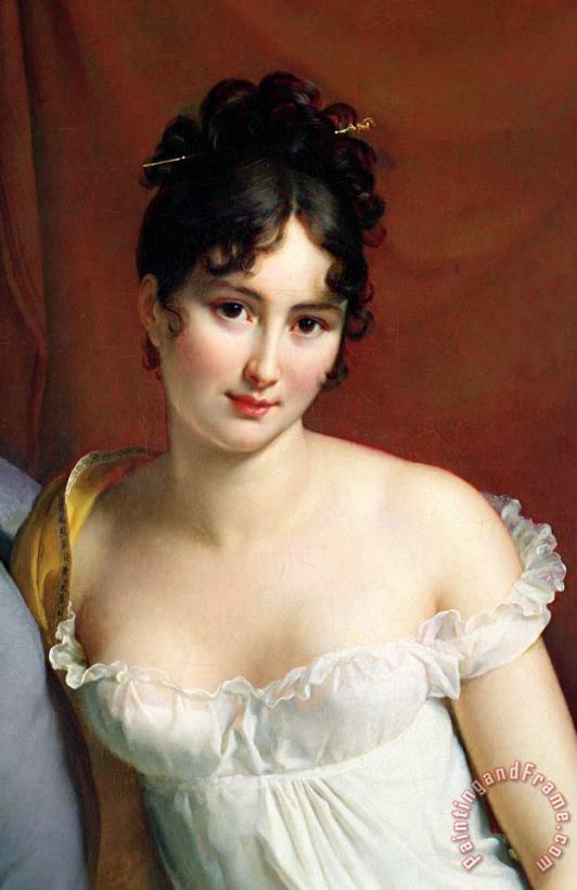 Francois Pascal Simon Baron Gerard Portrait Of Madame Recamier Art Painting