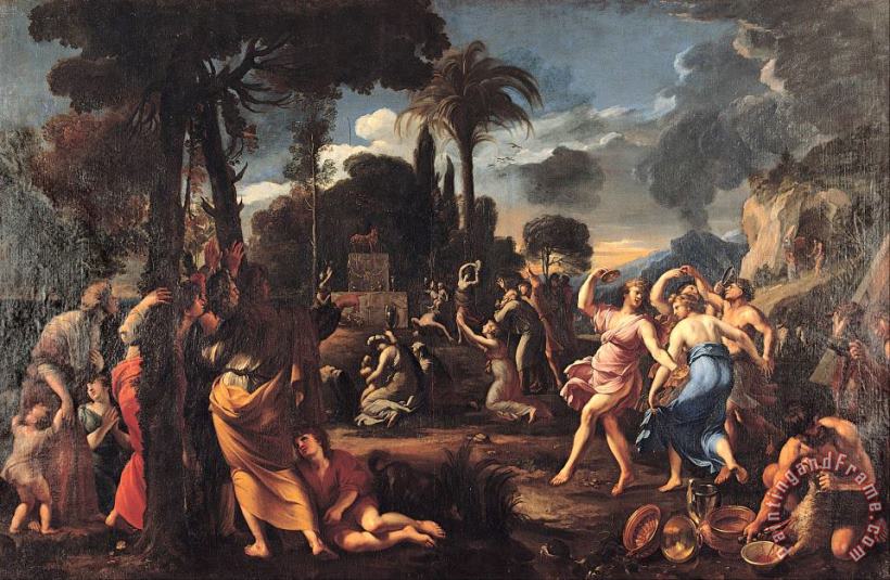 Francois Perrier Adoration of The Golden Calf Art Painting