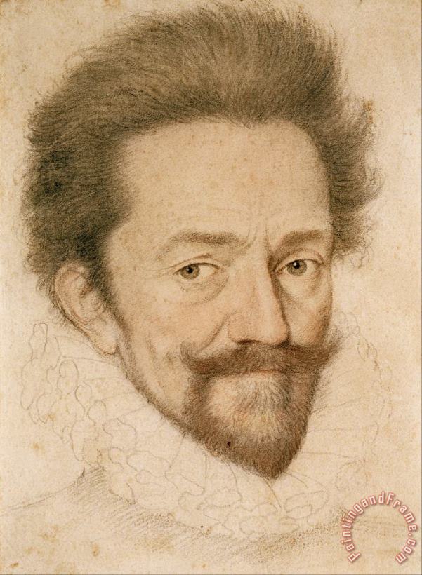 Francois Quesnel Portrait of a Bearded Man Wearing a Ruff Art Painting