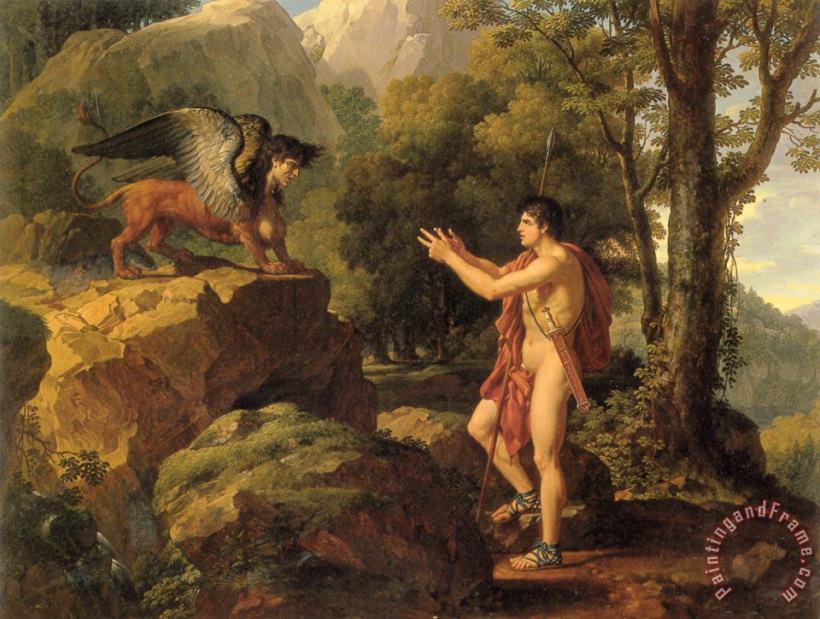 Oedipus And The Sphinx painting - Francois Xavier Fabre Oedipus And The Sphinx Art Print