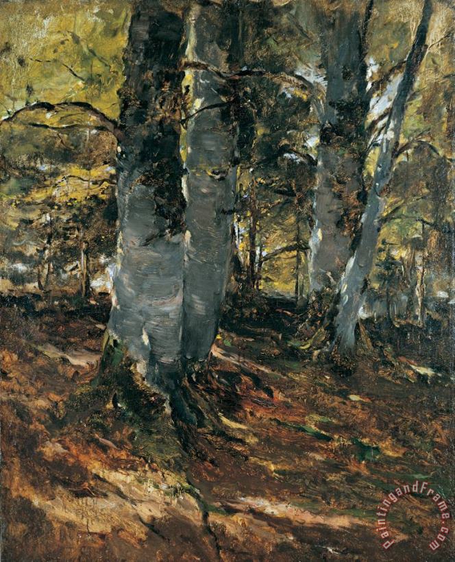 Beechwoods at Polling Bavaria painting - Frank Duveneck Beechwoods at Polling Bavaria Art Print