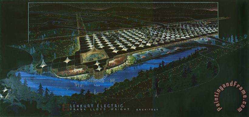 Frank Lloyd Wright Lenkurt Electric Co., San Carlos, Ca (project) Art Print