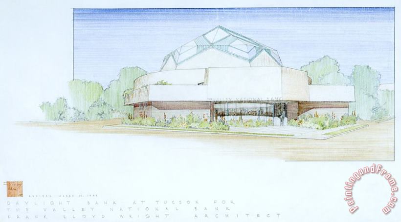 Frank Lloyd Wright Valley National Bank, Phoenix, Az (project) Art Print