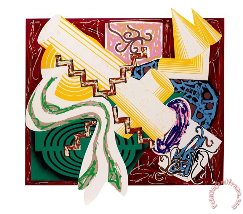 Frank Stella Had Gadya (then Came a Stick And Beat The Dog) Art Painting