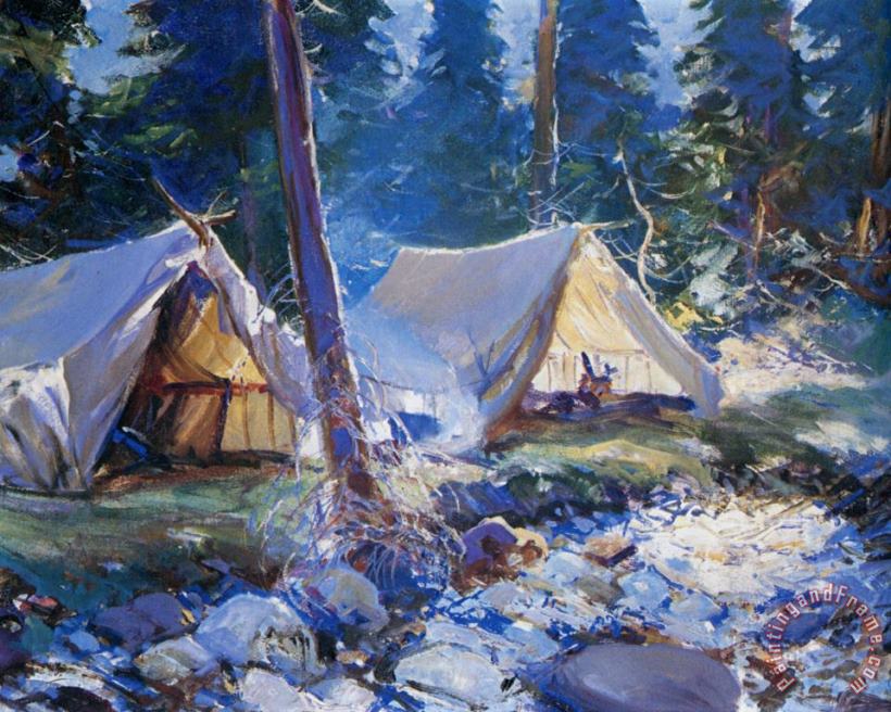 The Camp painting - Frank Weston Benson The Camp Art Print