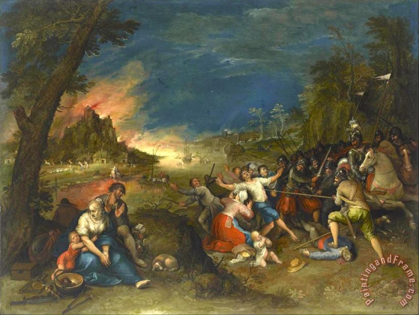 Allegory of War painting - Frans Francken II Allegory of War Art Print