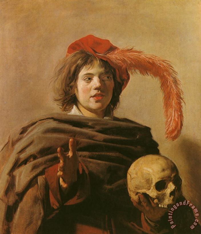 Frans Hals Boy with a Skull Art Print