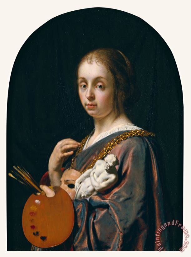 Pictura (an Allegory of Painting) painting - Frans Van Mieris The Elder Pictura (an Allegory of Painting) Art Print