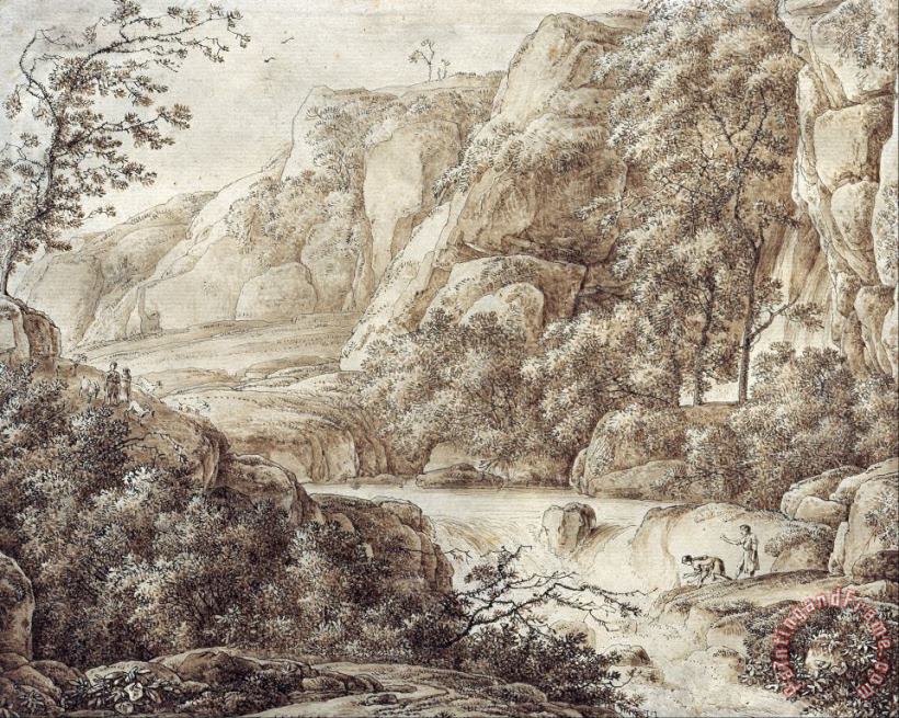 Franz Innocenz Kobell Mountainous Landscape Art Print
