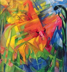 Franz Marc Animals in a Landscape