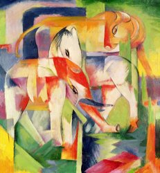 Franz Marc Elephant Horse and Cow