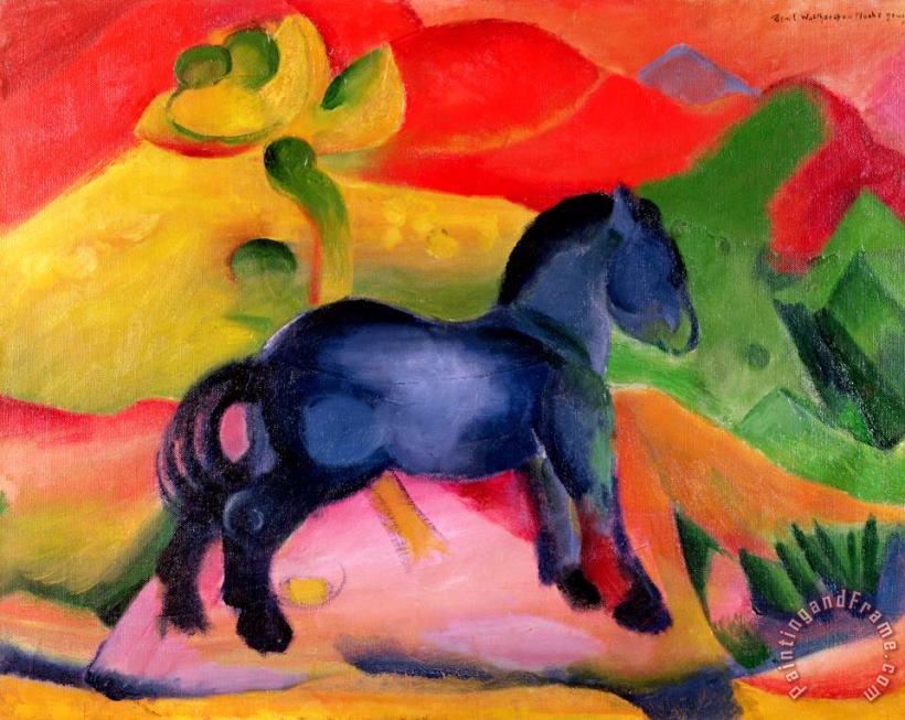 Little Blue Horse painting - Franz Marc Little Blue Horse Art Print