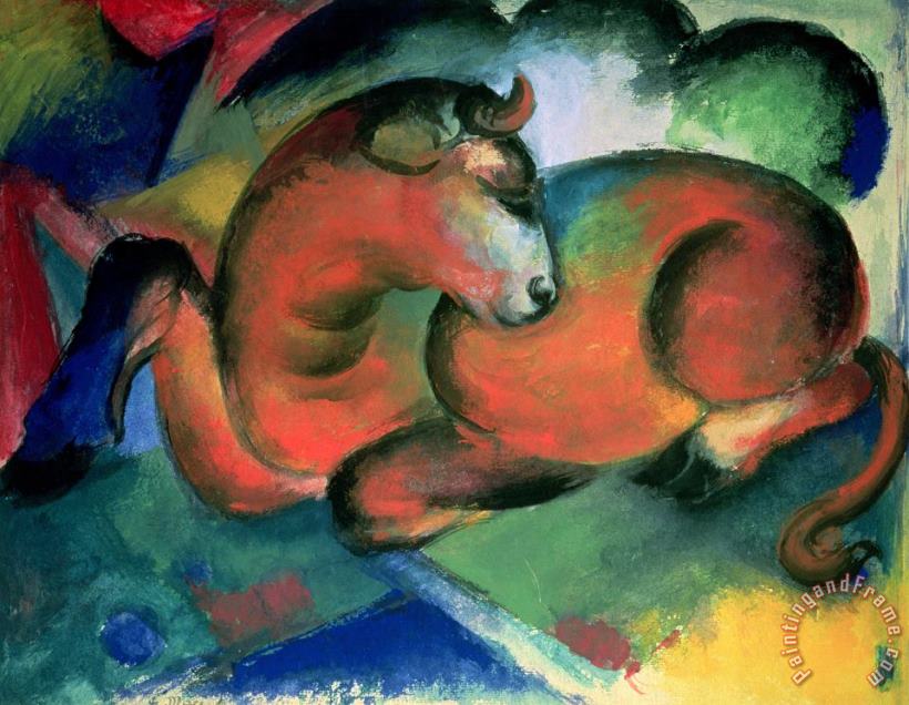 Franz Marc The Red Bull Art Painting