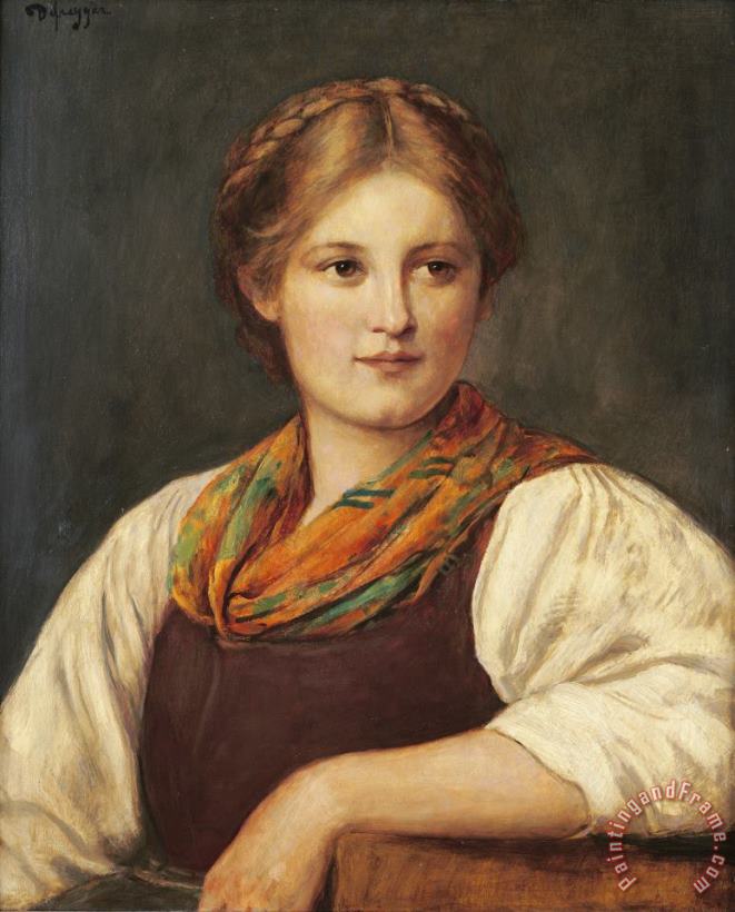 Franz von Defregger A Bavarian Peasant Girl Art Print