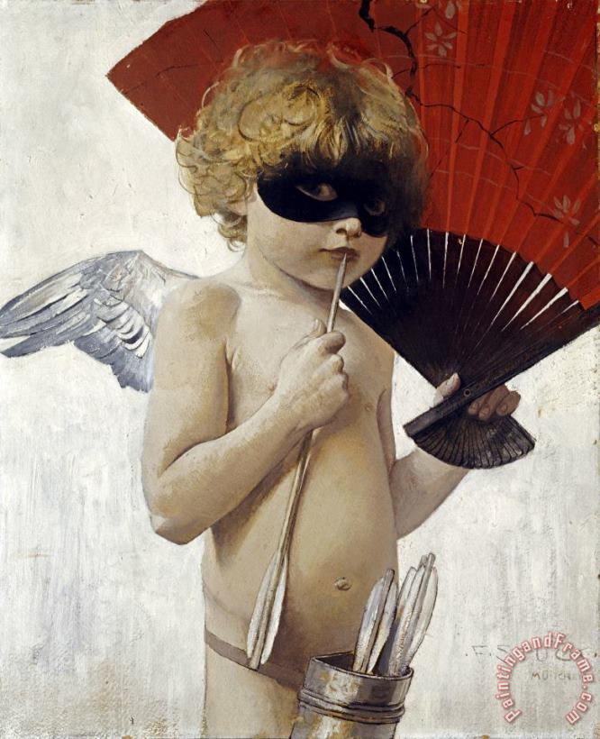 Franz Von Stuck Cupid at The Masked Ball Art Print