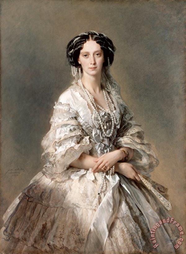 Portrait of Empress Maria Alexandrovna painting - Franz Xaver Winterhalter Portrait of Empress Maria Alexandrovna Art Print