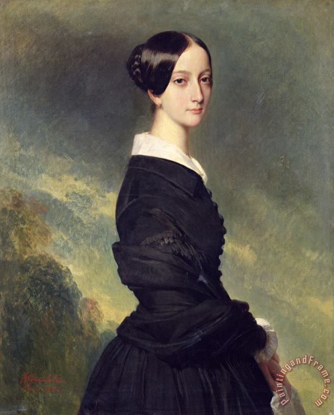 Franz Xaver Winterhalter Portrait of Francisca Caroline de Braganca Art Print