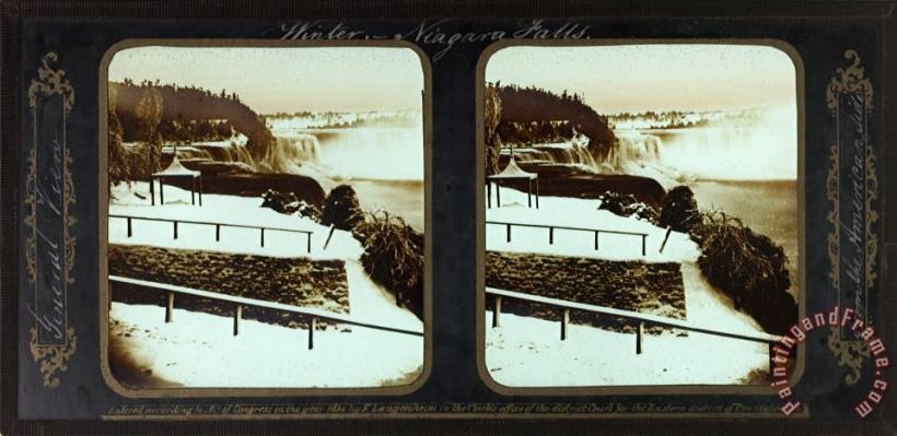 Frederic And William Langenheim Winter Niagara Falls, General View From The American Side Art Print
