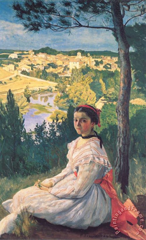 View of The Village painting - Frederic Bazille View of The Village Art Print