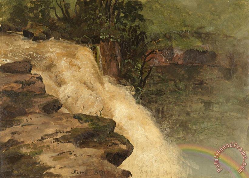 Frederic Edwin Church A Waterfall in Colombia Art Painting