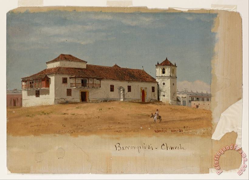 Frederic Edwin Church Colombia, Baranquilla Church Art Painting