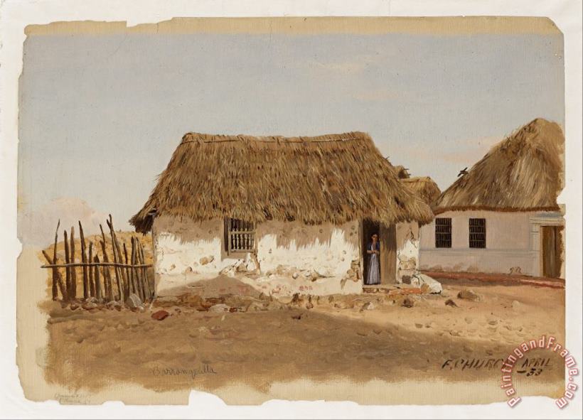 Frederic Edwin Church Colombia, Barranquilla, Two Houses Art Painting