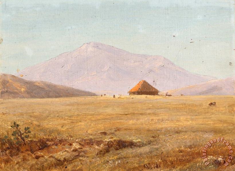Ecuador , Mountain Plateau with Hut painting - Frederic Edwin Church Ecuador , Mountain Plateau with Hut Art Print