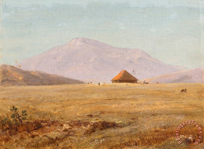 Frederic Edwin Church Mountain Plateau with Hut Art Print