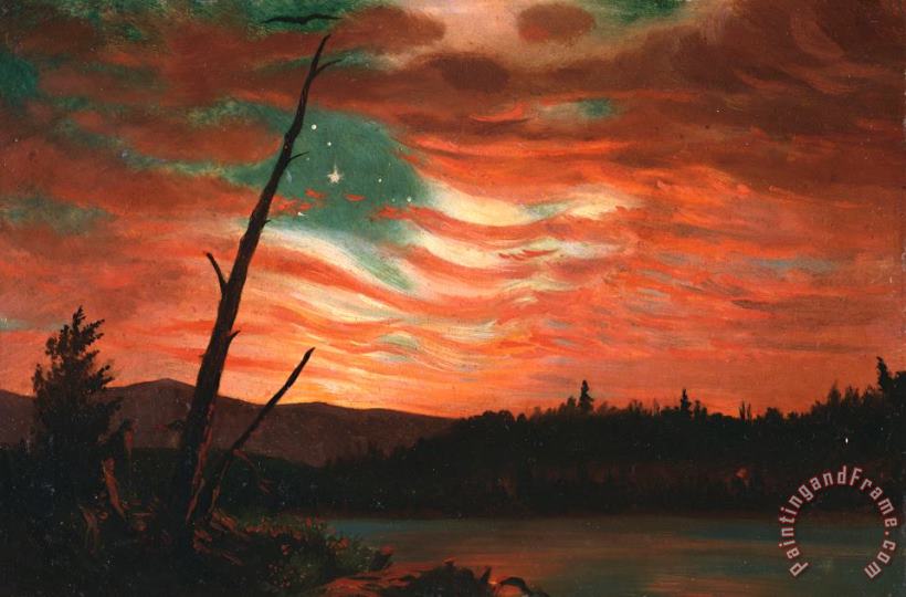 Frederic Edwin Church Our Banner in the Sky Art Painting