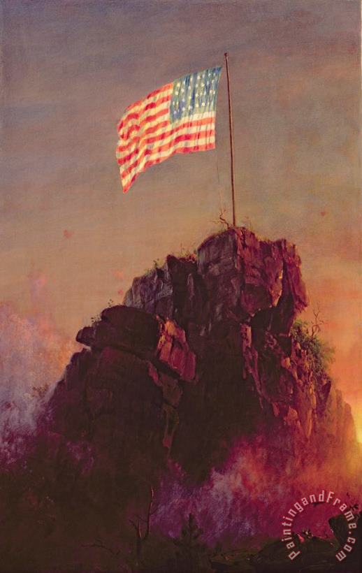 Our Flag painting - Frederic Edwin Church Our Flag Art Print