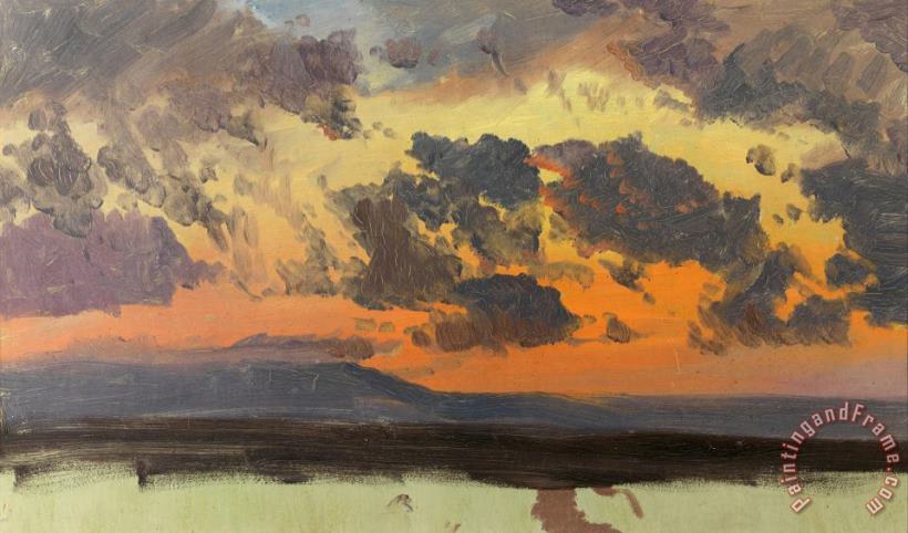 Sky at Sunset, Jamaica, West Indies painting - Frederic Edwin Church Sky at Sunset, Jamaica, West Indies Art Print