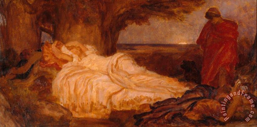 Colour Study for 'cymon And Iphigenia' painting - Frederic Leighton Colour Study for 'cymon And Iphigenia' Art Print
