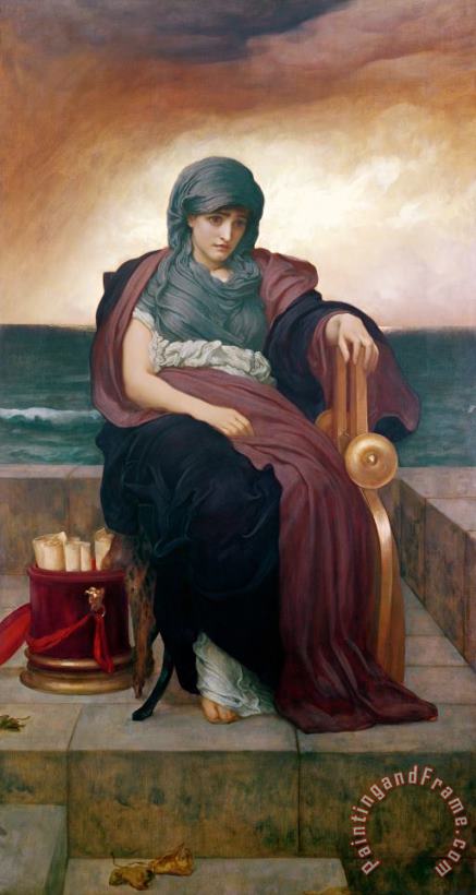 The Tragic Poetess painting - Frederic Leighton The Tragic Poetess Art Print