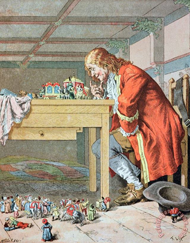 Frederic Lix Scene From Gullivers Travels Art Painting