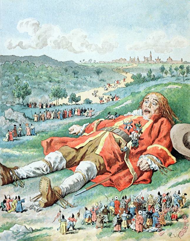 Frederic Lix Scene From Gullivers Travels Art Print