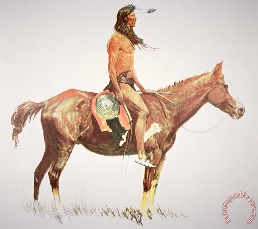 A Cheyenne Brave painting - Frederic Remington A Cheyenne Brave Art Print