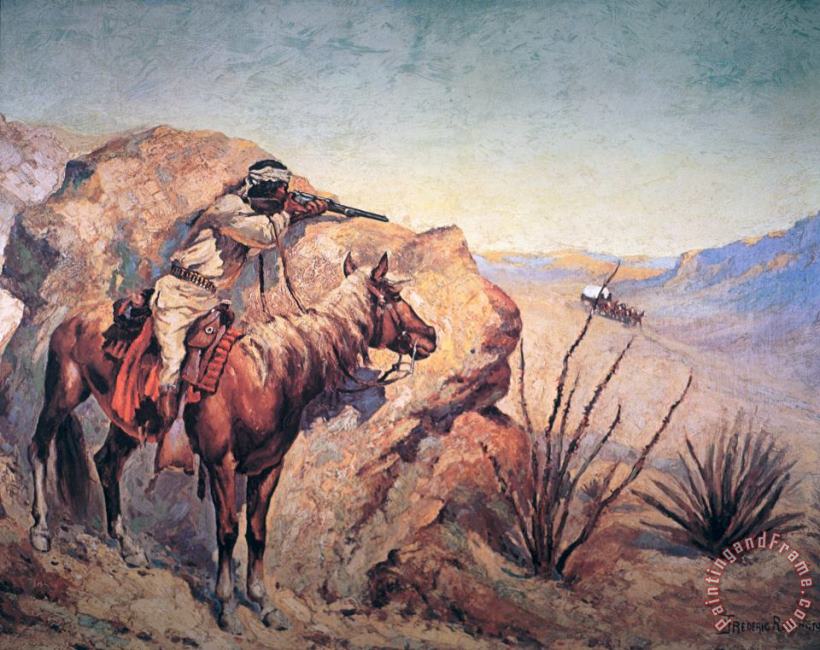 Apache Ambush painting - Frederic Remington Apache Ambush Art Print