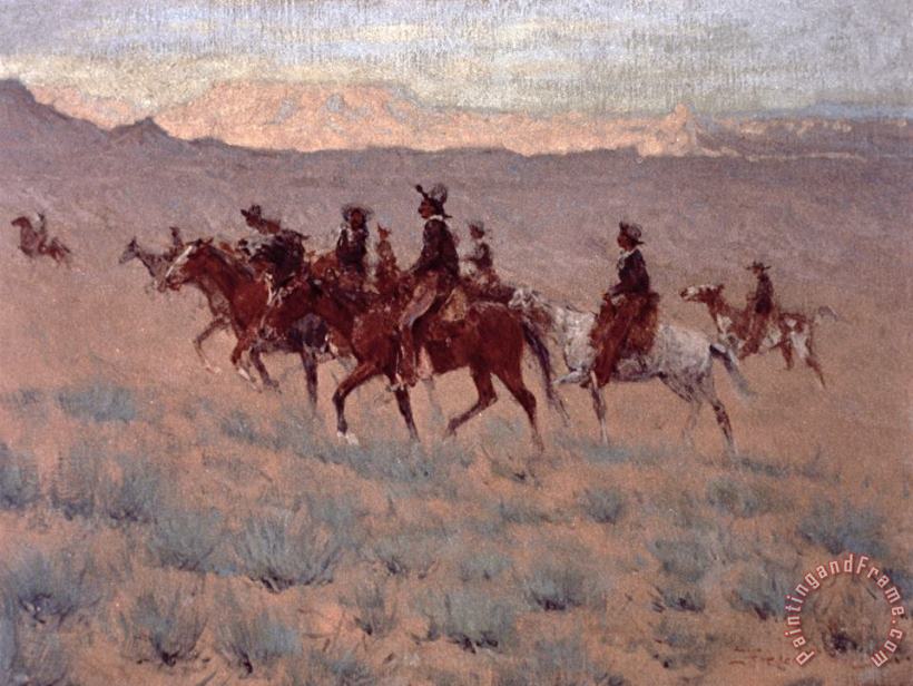 The Cowpunchers painting - Frederic Remington The Cowpunchers Art Print