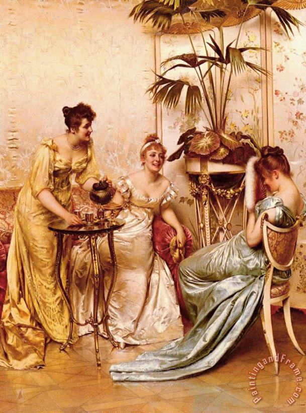 Frederic Soulacroix The Tea Party Art Painting