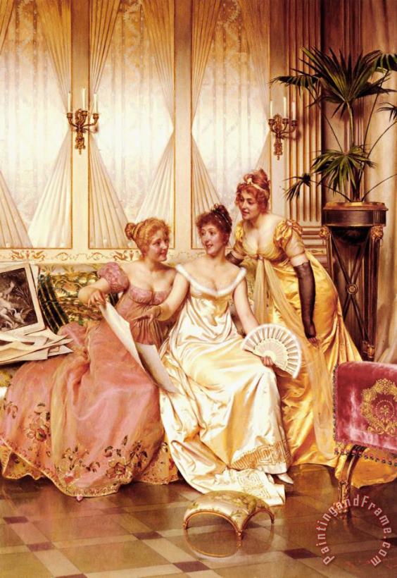 Frederic Soulacroix The Three Connoisseurs Art Painting