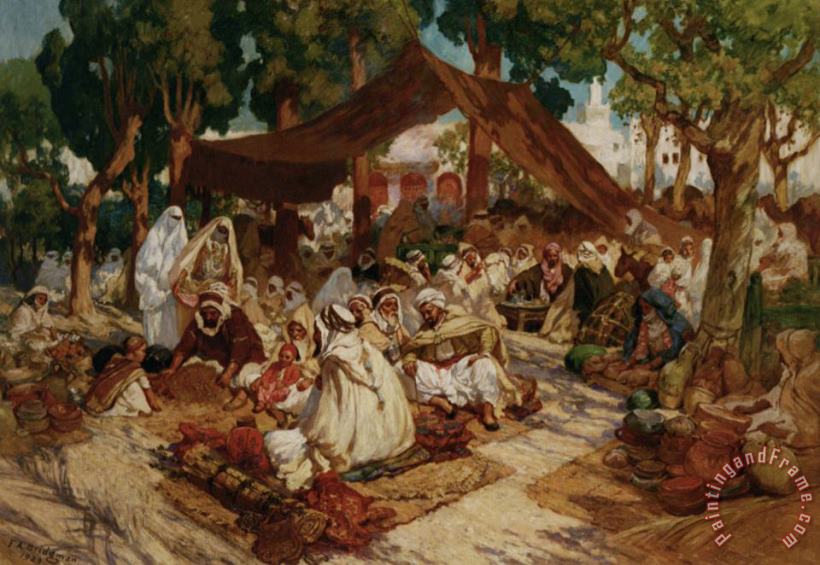 Frederick Arthur Bridgman North African Market Art Painting