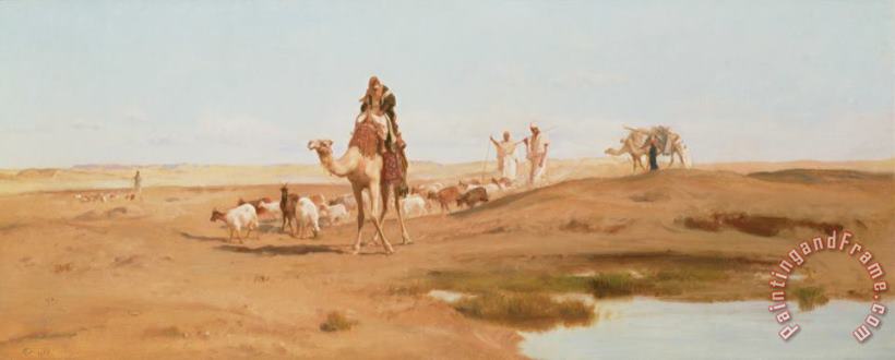 Bedouin in the Desert painting - Frederick Goodall Bedouin in the Desert Art Print