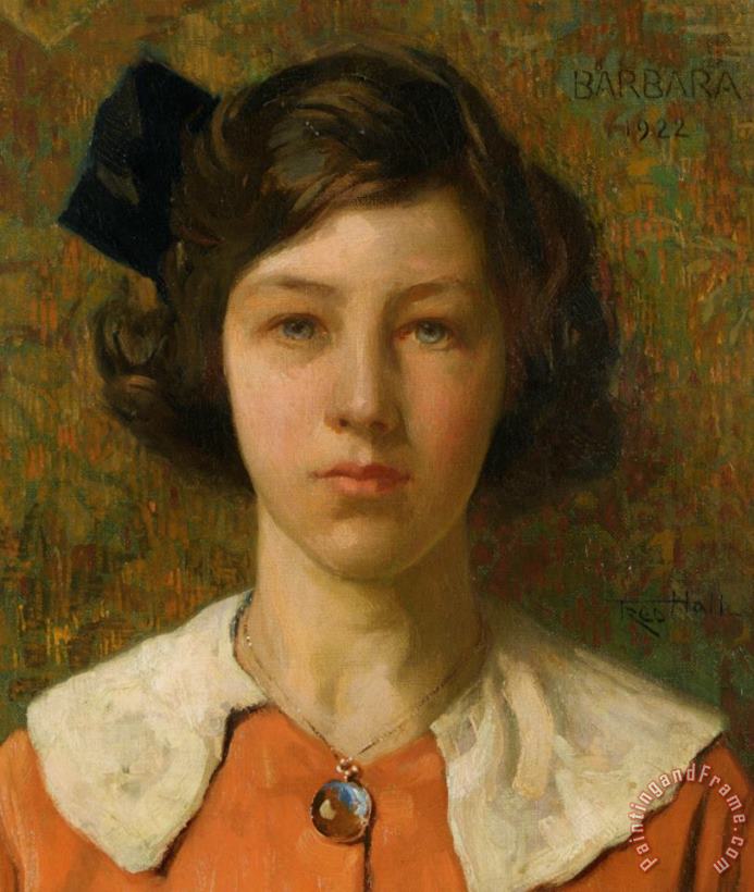 Frederick Hall Portrait of Barbara The Artists Daughter Art Painting