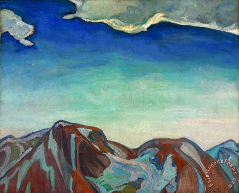 The Cloud, Red Mountain painting - Frederick Horsman Varley The Cloud, Red Mountain Art Print