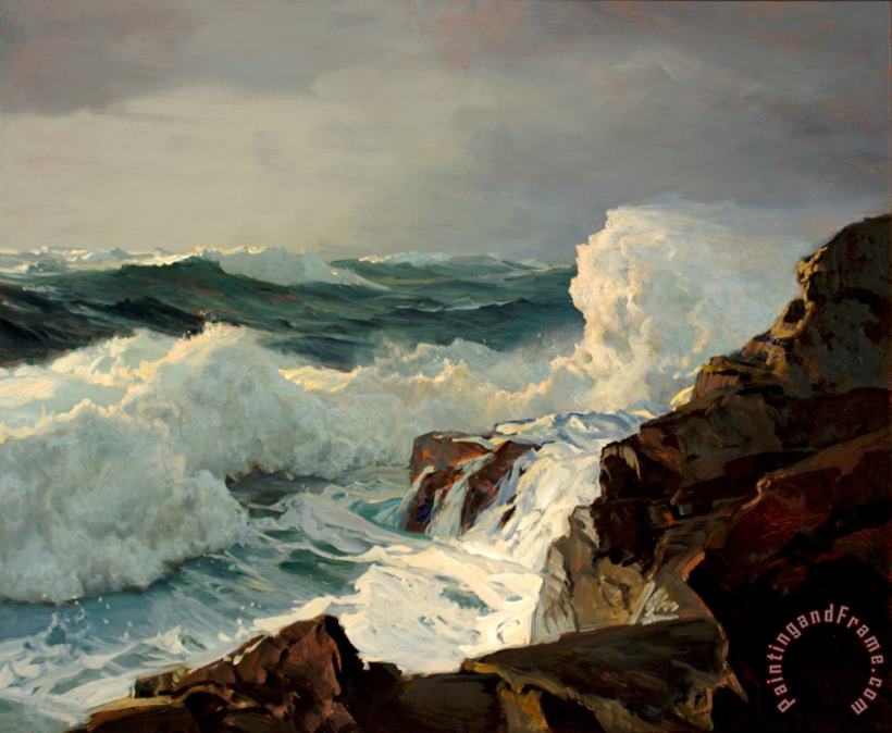 Frederick Judd Waugh Breaking Surf, N.d. Art Print