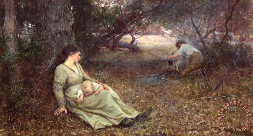 Frederick Mccubbin On The Wallaby Track Art Painting